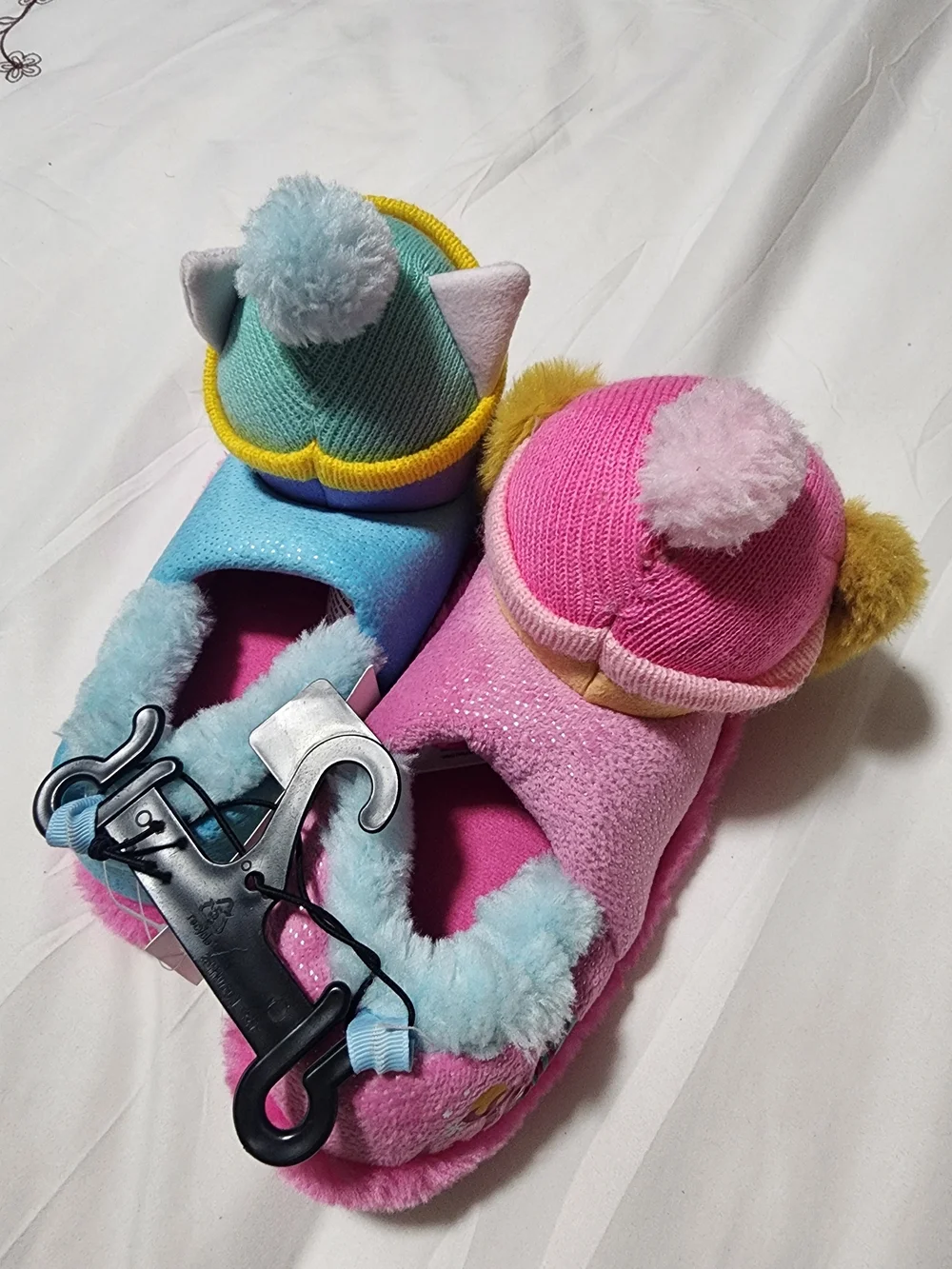 Kids Pink & Blue Winter Slippers